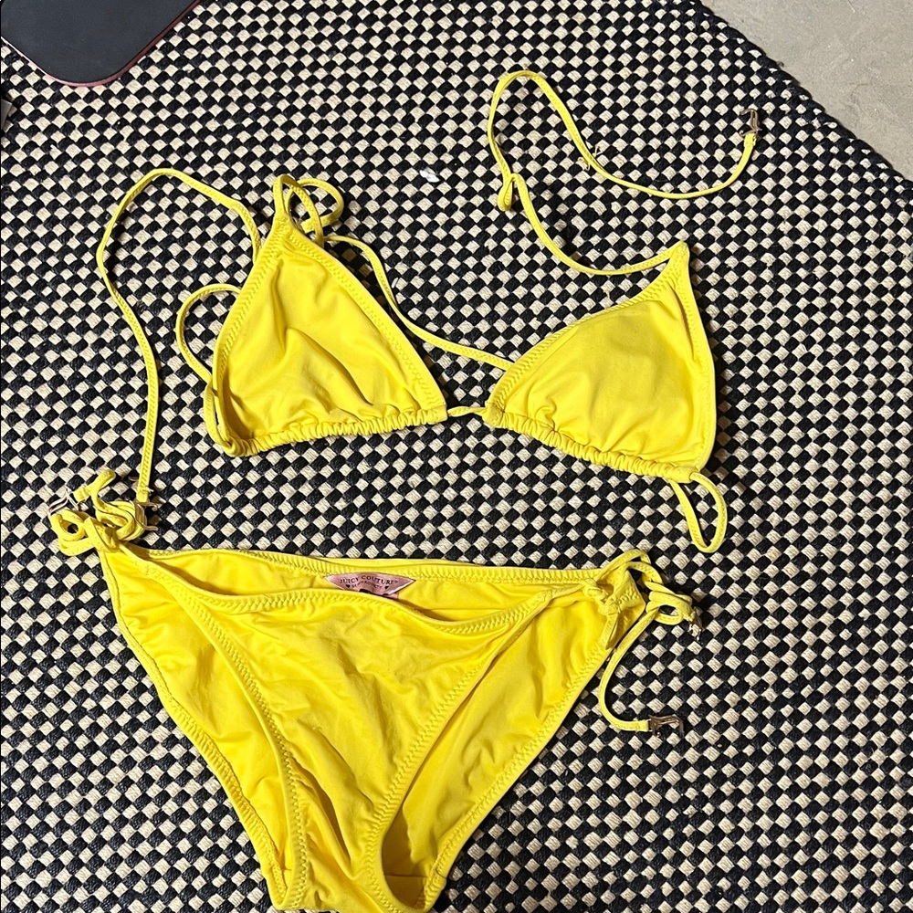 Vintage Juicy Couture Yellow Bikini Set